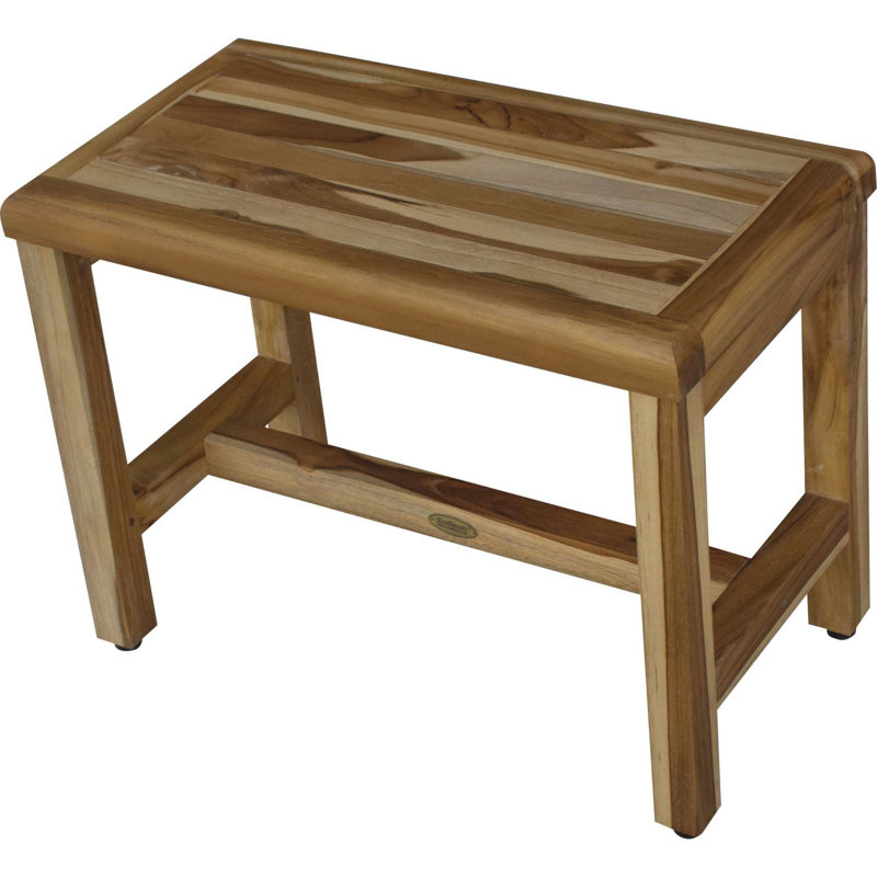 Banc de douche en bois de teck 24 po EcoDecors Eleganto