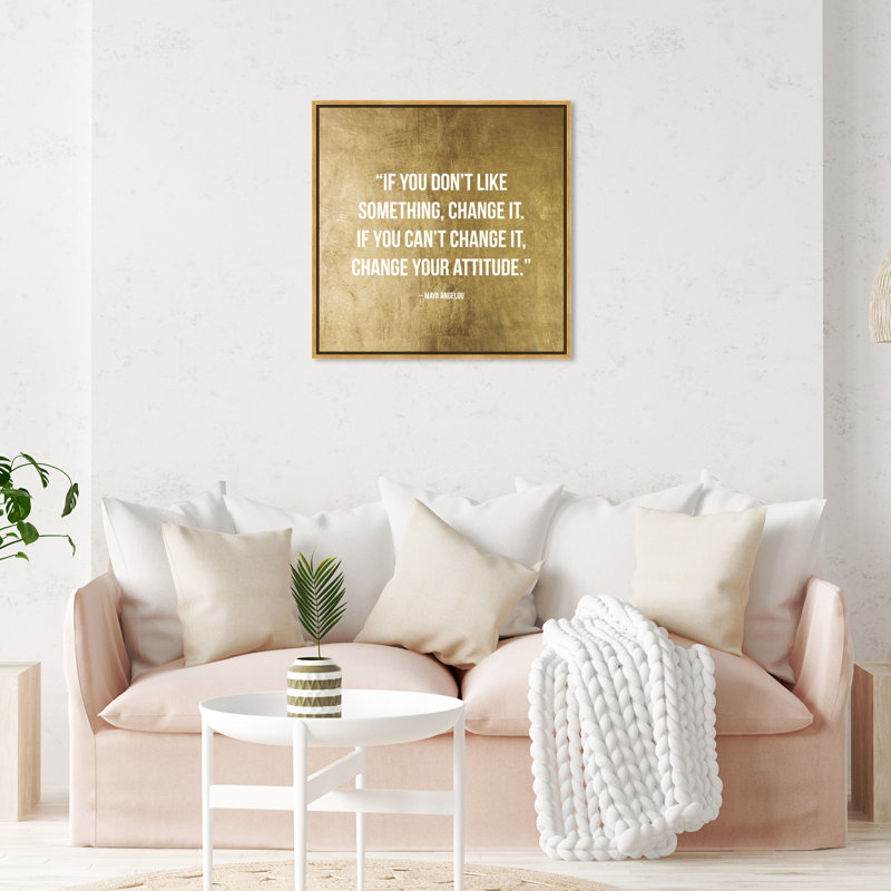 «Change It», art texturé sur toile, H 30 po x l 30 po, Cadre doré