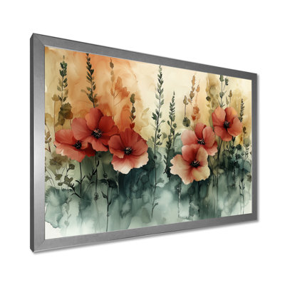 Coucher de soleil sur les fleurs de fuschia II - Fuschia, reproduction d'art sur toile