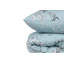Ensemble de housse de couette 100% coton bleu / blanc-77656260-77656261