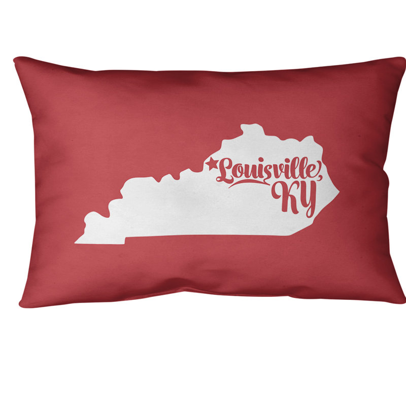 Housse de coussin lombaire chattanooga, Louisville, Rouge, Polyester sergé