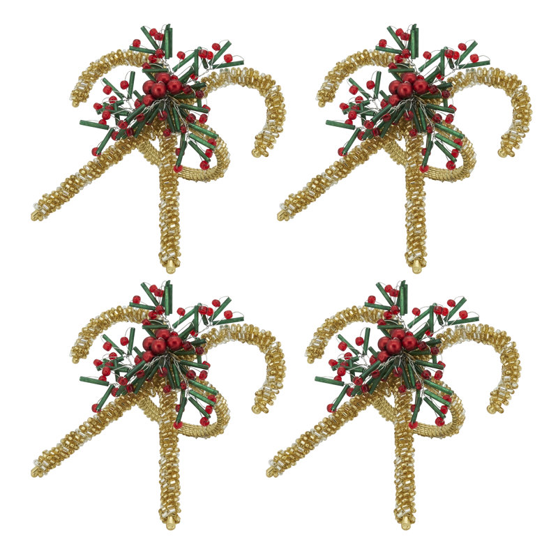 Ensemble de 4 serviettes de table Winter Wonderland, Or