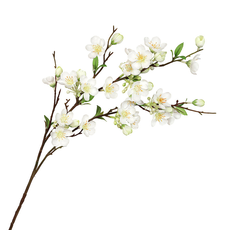 Fleur artificielle en fleur, Blanc, crème