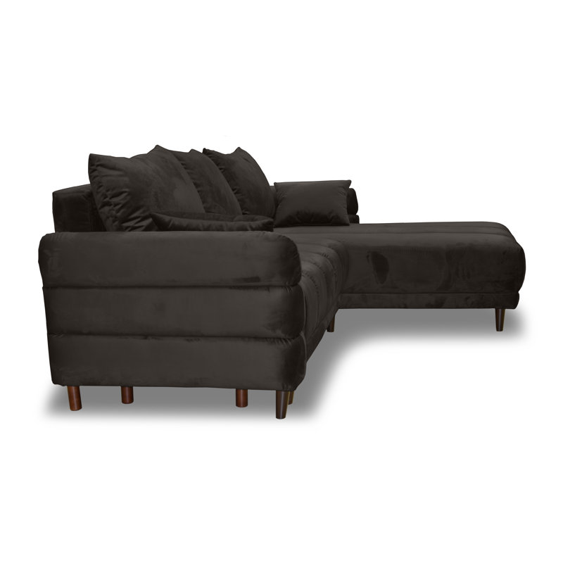 Casas 5 Seater Sofa Bed, Right Hand Facing, Chocolate, Dark Brown