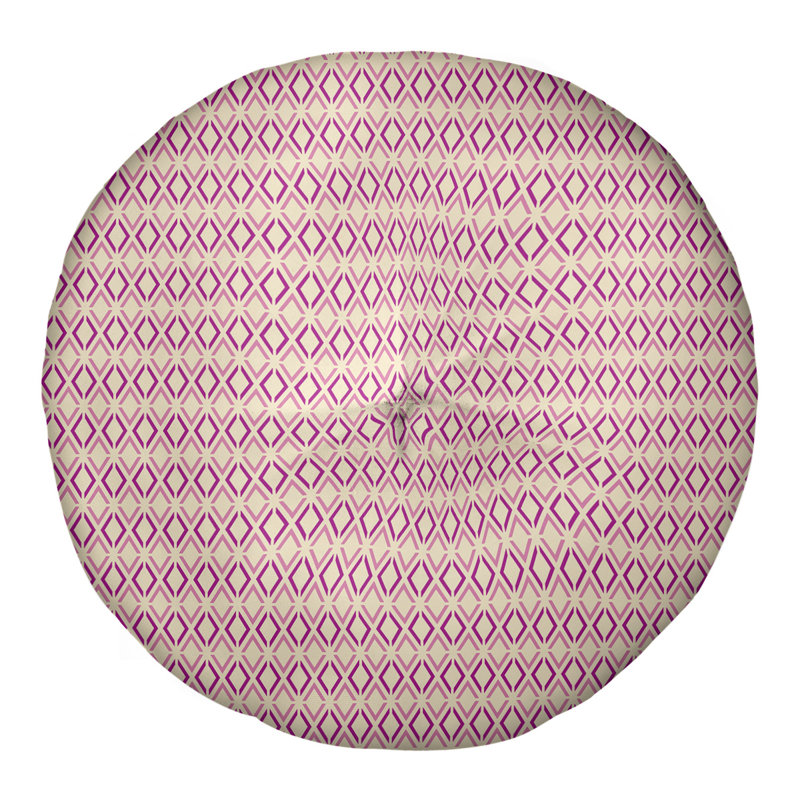 Coussin Katelyn Elizabeth, 26 po x 26 po, Mauve, Circulaire