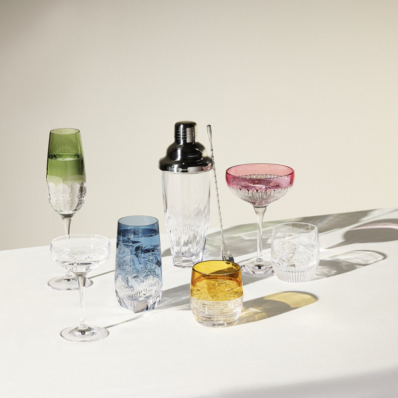 Waterford Mixology Colour Large Coupe 9floz, Mixed Pattern, Set of 4