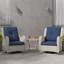 Ensemble de conversation pour patio en osier 2 personnes avec chaises et table-2092233271