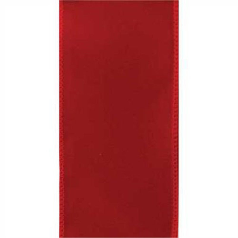 Ruban filaire en velours rouge moyen 1,5 po X50Yds, Rouge Fêtes