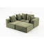 Cube compressé - 33001, entièrement modulaire pour différentes configurations de pièce, sans assemblage, toute la structure, revêtement en velours côtelé doux, structure de salon à 4 sièges, assemblage sur mesure requis, esthétique, mousse-1879008992