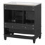 Freestanding vanity cabinet with ceramic basin-515965976