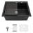 Quartz 25" x 22" Drop-in Quartz Kitchen Sink Single Bowl Kitchen Sink Granite Composite Kitchen Sink-101514550