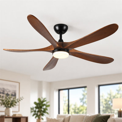 62-Inch Solid Wood with Remote Control with Light
