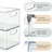 8 PACK Freezer Organizer Bins Clear Stackable Storage Bins