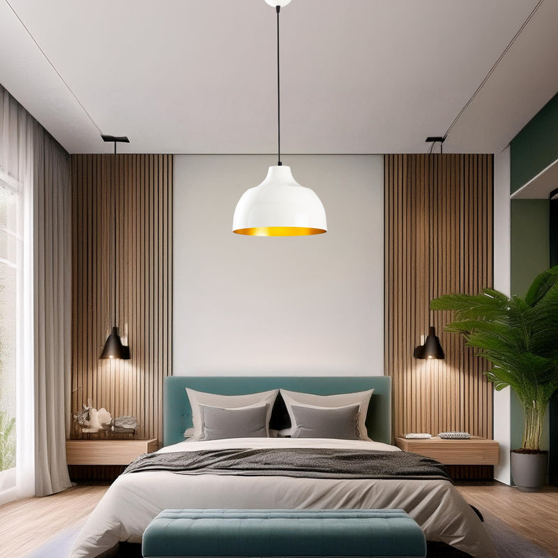 Luminaire suspendu en forme de dôme à 1 lumière Excalibur