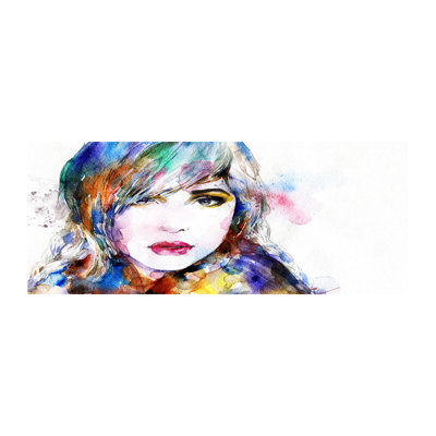 The Face Of A Woman - No Frame Print on Canvas