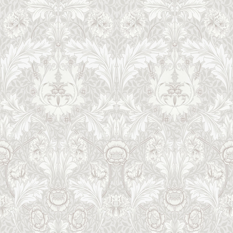 Myrtle Mauve Floral Ogee Wallpaper, Purple