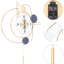 Grande horloge murale moderne en métal avec pendule de balançoire pour cuisine, salon, chambre à coucher
