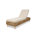Coussin blanc/ Cadre brun