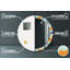 Huldar Glass Flat Wall Mirror
