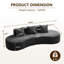 Canapé modulaire courbé Boneless avec coussins-57548848
