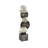 Cole And Grey Glass Stacked Orb Abstract Sculpture With Black Base