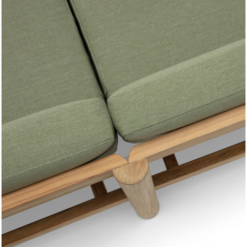 Haven 89.25'' Wide Patio Sectional with Sunbrella® Cushions, Sunbrella Leaf