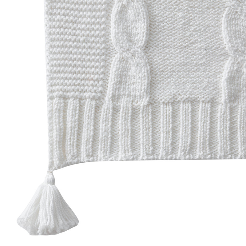 Chester Cable Knit Solid Cotton Throw, 50" x 60"