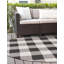Tapis intérieur / extérieur noir et blanc Borrego-4979435