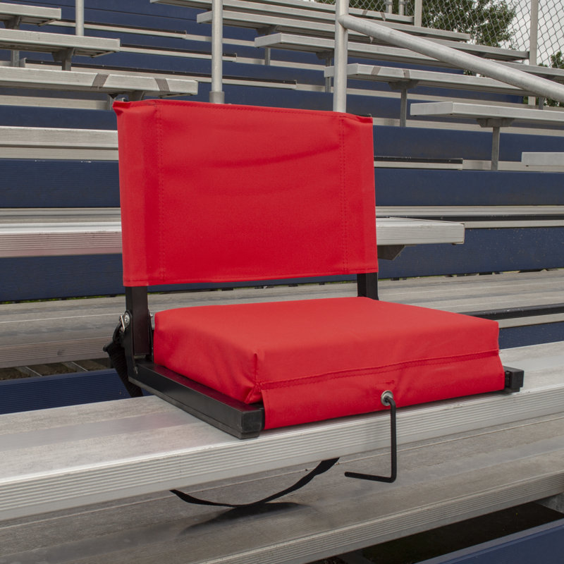 Siège de stade pliant avec coussin, Rouge