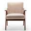 Fauteuil à oreilles à oreilles avec structure et siège robuste de style Mid-Century-125559873
