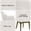 Ensemble de 2 chaises d'appoint en chenille et chêne vintage Kasha