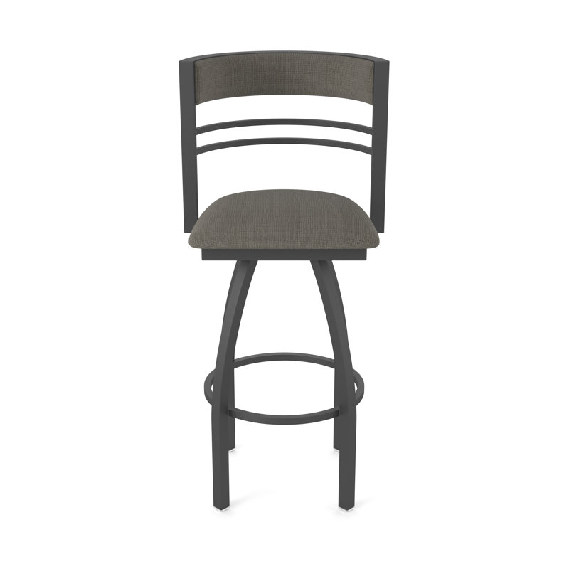 Hunter Swivel Stool, Étain, Tabouret de bar (siège d'une hauteur de 36 po), Tissu - graphique calice