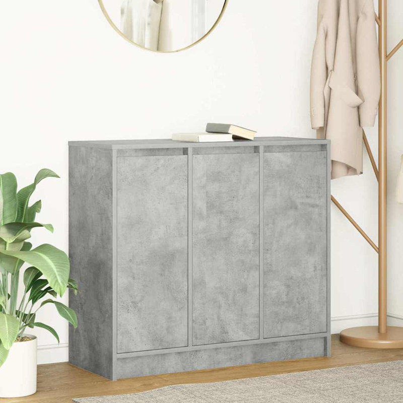 Sideboard 85X34x76 Cm Engineered Wood, Concrete Grey