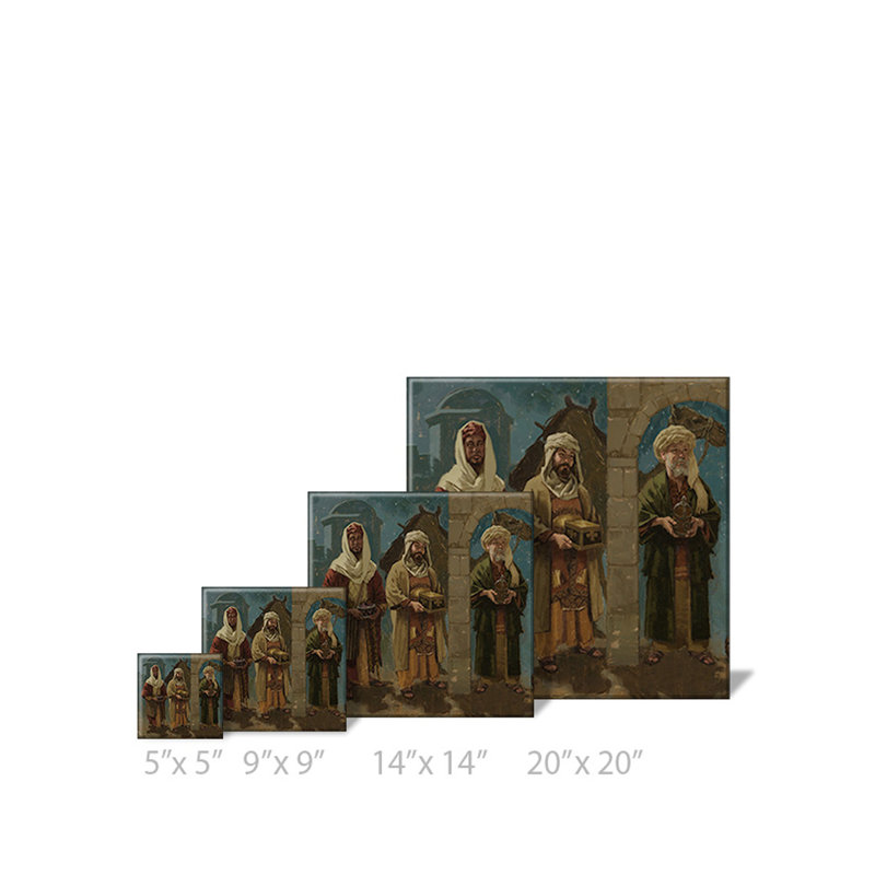 Trois rois mages, estampe numérique, H 20 po x l 20 po x P 1 po