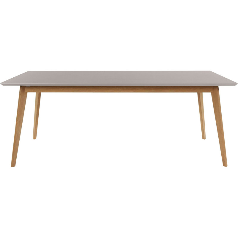 Mesa Extendable Solid Wood Base Dining Table, Grey/Oak