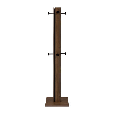 Rawlins Walnut Engineered Wood Coat Rack