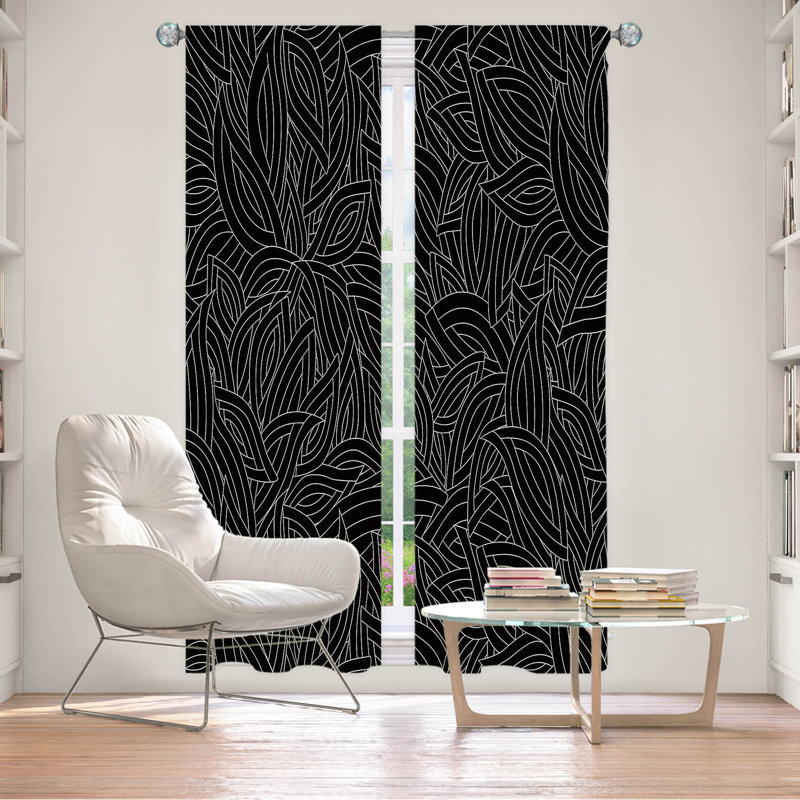 Ensemble de rideaux en polyester 2 pièces, L 20 po x L 52 po