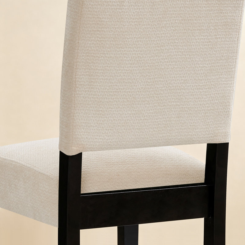Chaise de salle à manger rembourrée Modern, 6, White