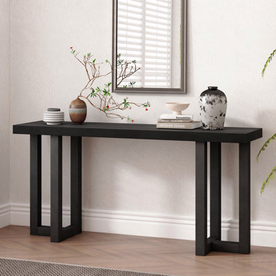 Console avec pieds en pin massif
