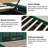 Modern Palm-Shaped Upholstered Bed with Lift Up Storage, Queen, Green Velvet-1602480140-1604685467