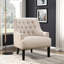 Chaise rembourrée en bois massif chenille, garniture cloutée, hauteur de l'ensemble de 27 po, fabrication de tissu de salon et de contreplaqué, profondeur d'assise de 22,5 po, espace-608990793