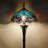 Tiffany Floor Lamp Green Liaison Stained Glass Standing Reading Light 16X16X70 Inches Antique Pole Corner Lamp Decor Bedroom Office Living Room