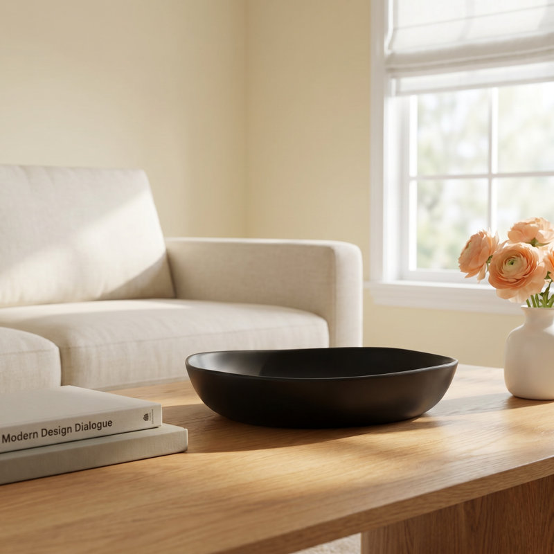 Sandia Contemporary Coupe Bowl, Obsidian