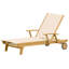 Riviera Teak Outdoor Sling Chaise Lounge-1883318277