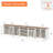 Buffet Cabinet With 8 Glass Doors, Large Coffee Bar Tables Wood Kitchen Storage Cabinets With 13 Storages, White, 137 Inch