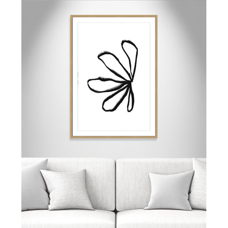 Collection de dessins au trait «Petals» par Leah Straatsma, Cadre photo en fil de bois naturel