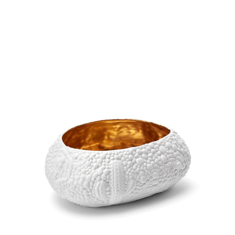 Haas Brothers Handmade 24k Gold Plated Dessert Bowl