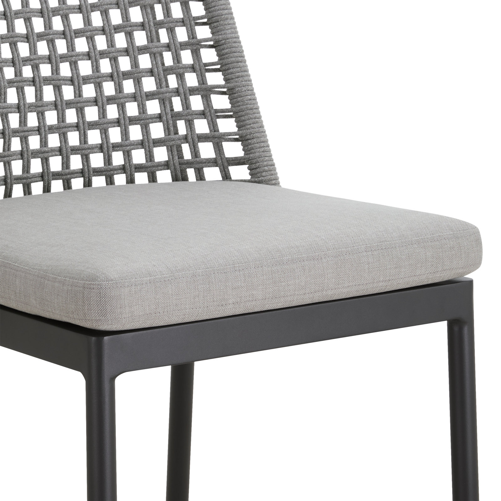 Deana Patio Side Chair, Light Gray