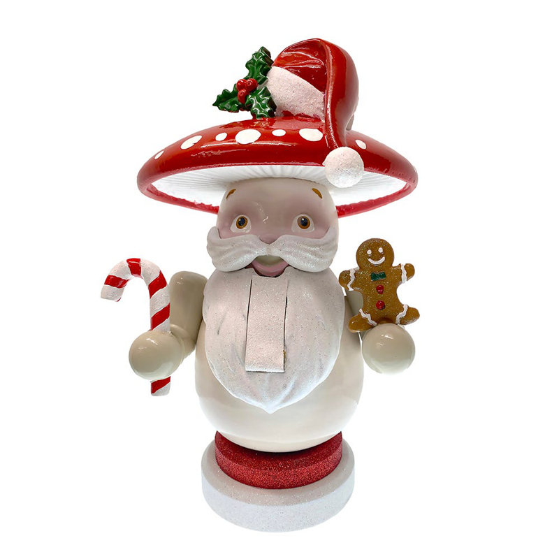 Kurt Adler Wooden Nutcracker, Merry Little Mushroom, 12in