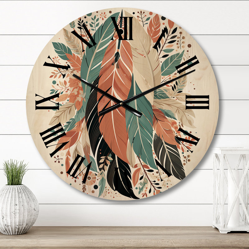 Horloge murale en bois massif Marjan, Moyenne